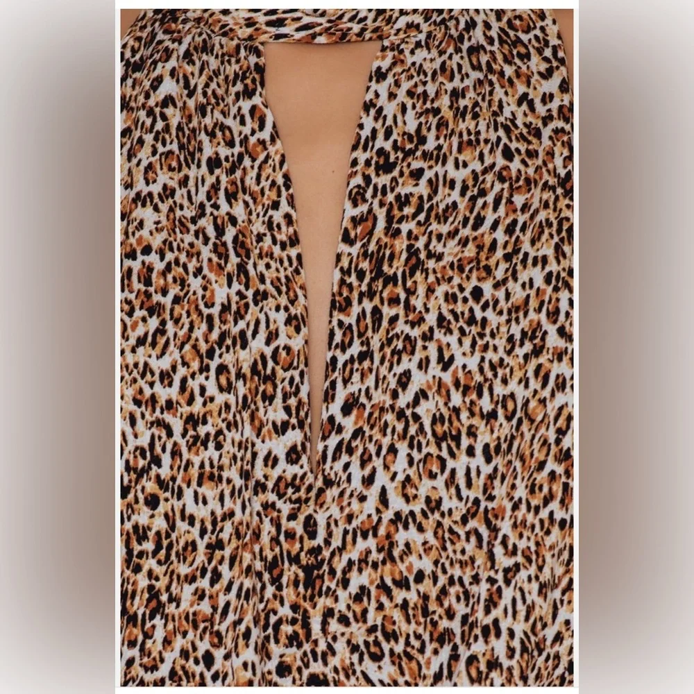 NWT//Free People Animal Instincts Patterned High Low Maxi Dress - Picture 8 of 8